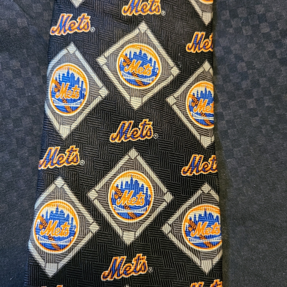 MLB Mets baseball mens neck tie